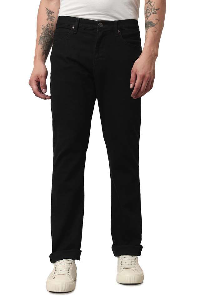 Light-Wash-Blended-Fabric-Straight-Fit-Men-s-Jeans