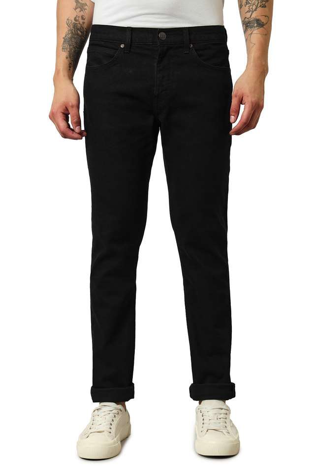 Light-Wash-Blended-Fabric-Tapered-Fit-Men-s-Jeans