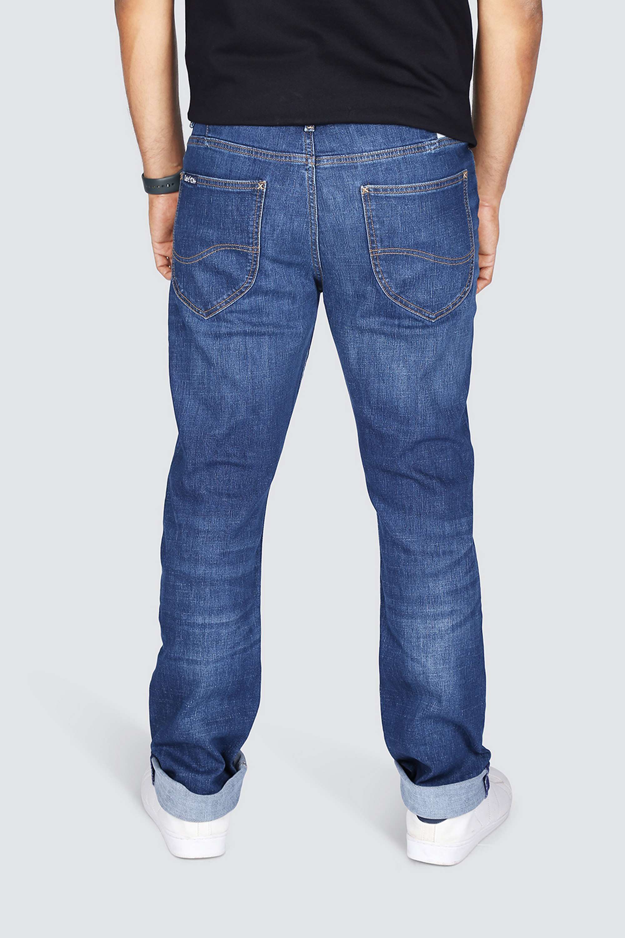 Light-Wash-Casual-Wear-Straight-Fit-Men-s-Jeans