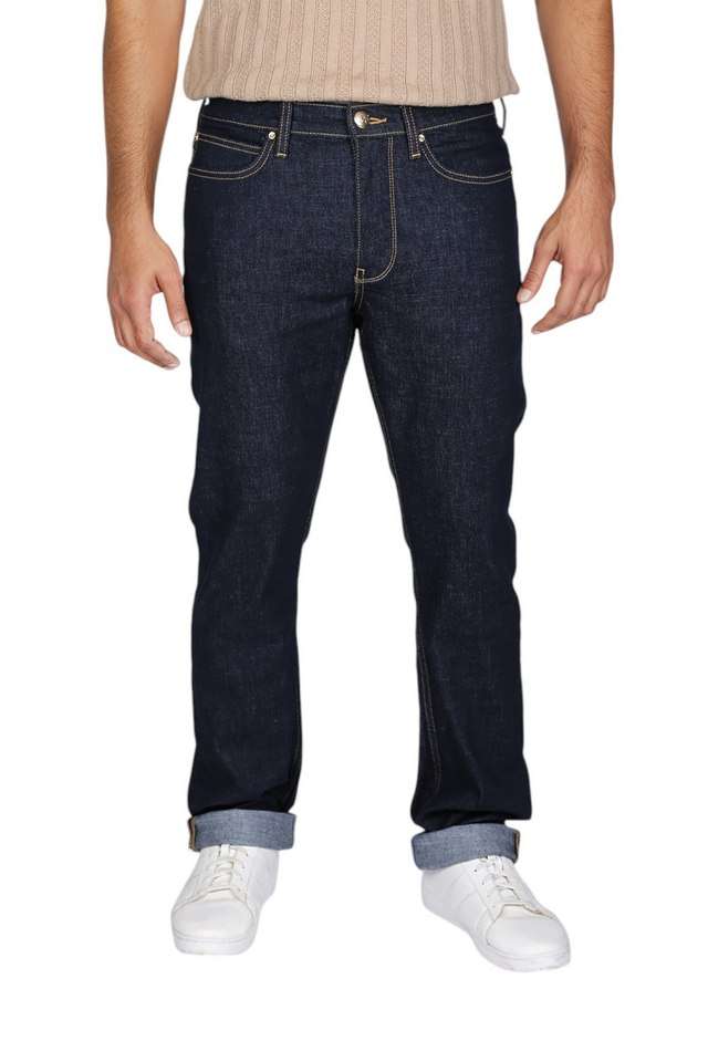 Light-Wash-Blended-Fabric-Straight-Fit-Men-s-Jeans