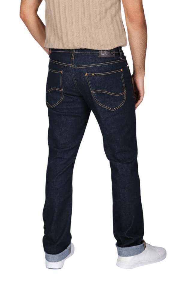 Light-Wash-Blended-Fabric-Straight-Fit-Men-s-Jeans