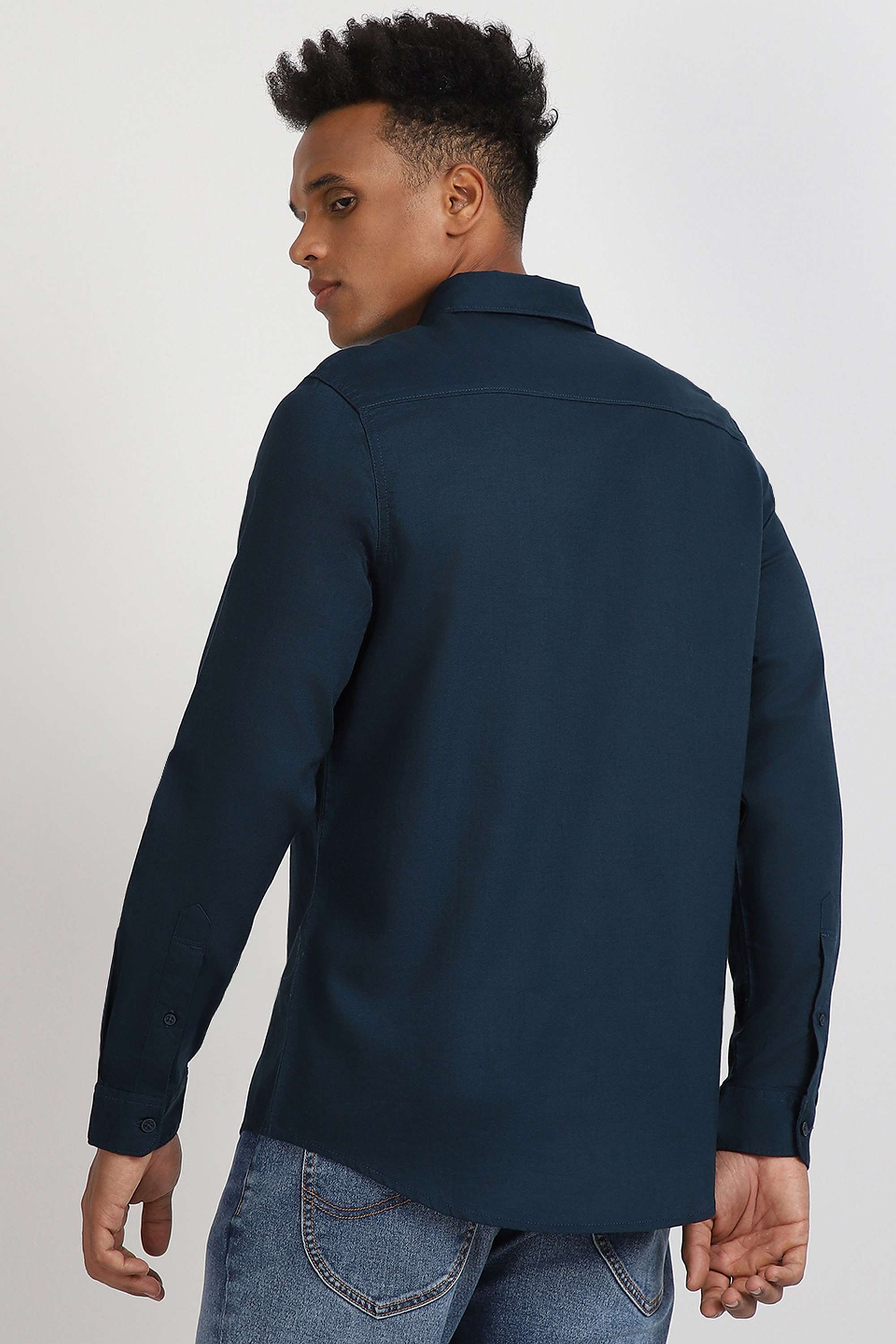 Solid-Cotton-Slim-Fit-Men-s-Shirt