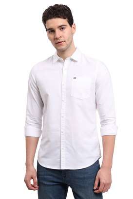 Solid-Blended-Fabric-Slim-Fit-Men-s-Casual-Shirt