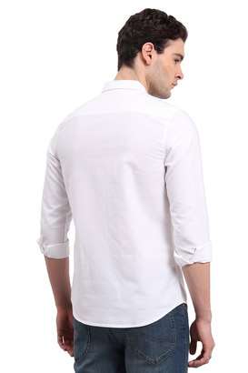 Solid-Blended-Fabric-Slim-Fit-Men-s-Casual-Shirt