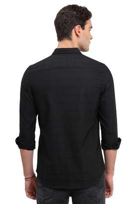 Solid-Blended-Fabric-Slim-Fit-Men-s-Casual-Shirt