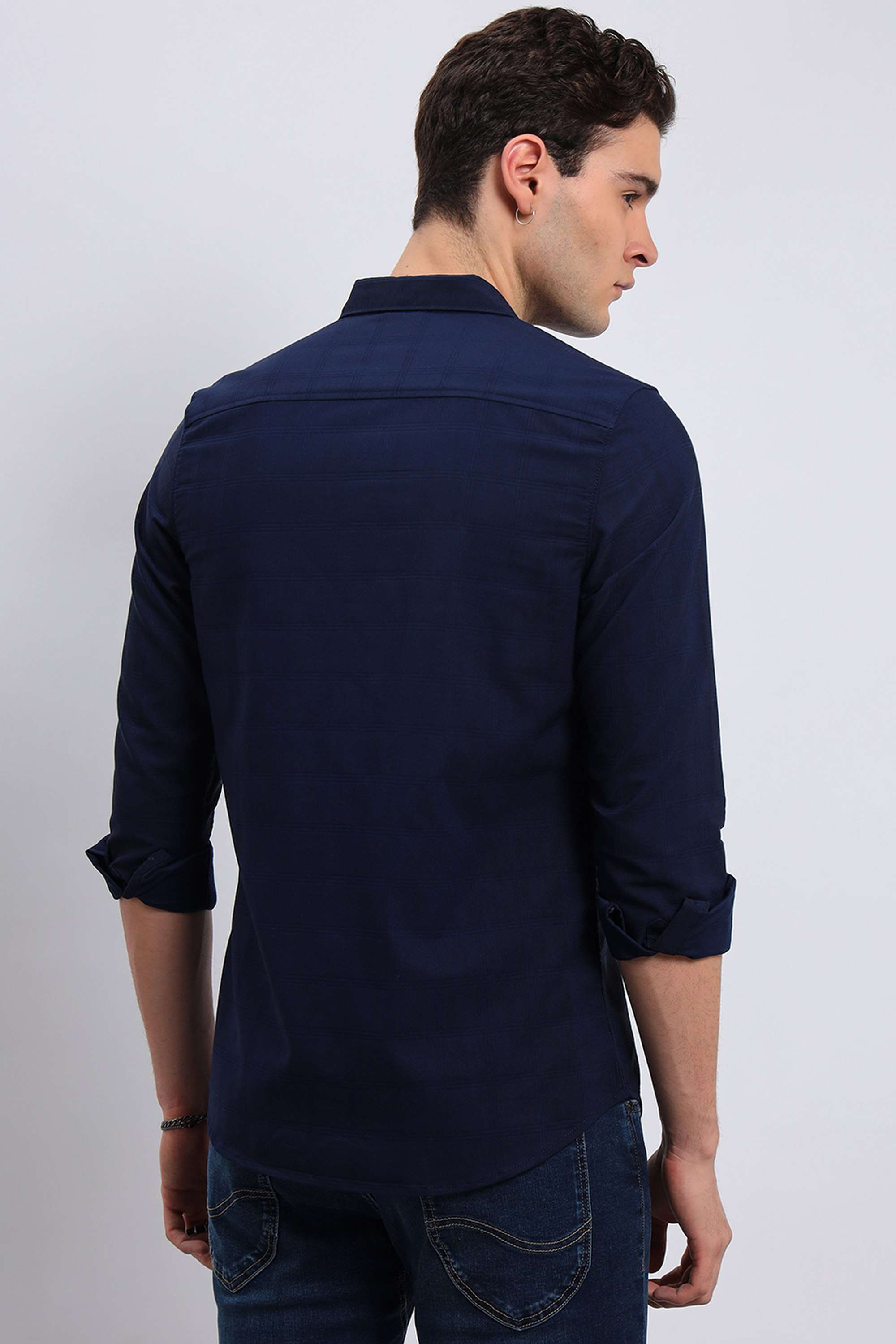 Solid-Poly-Cotton-Slim-Fit-Men-s-Shirt