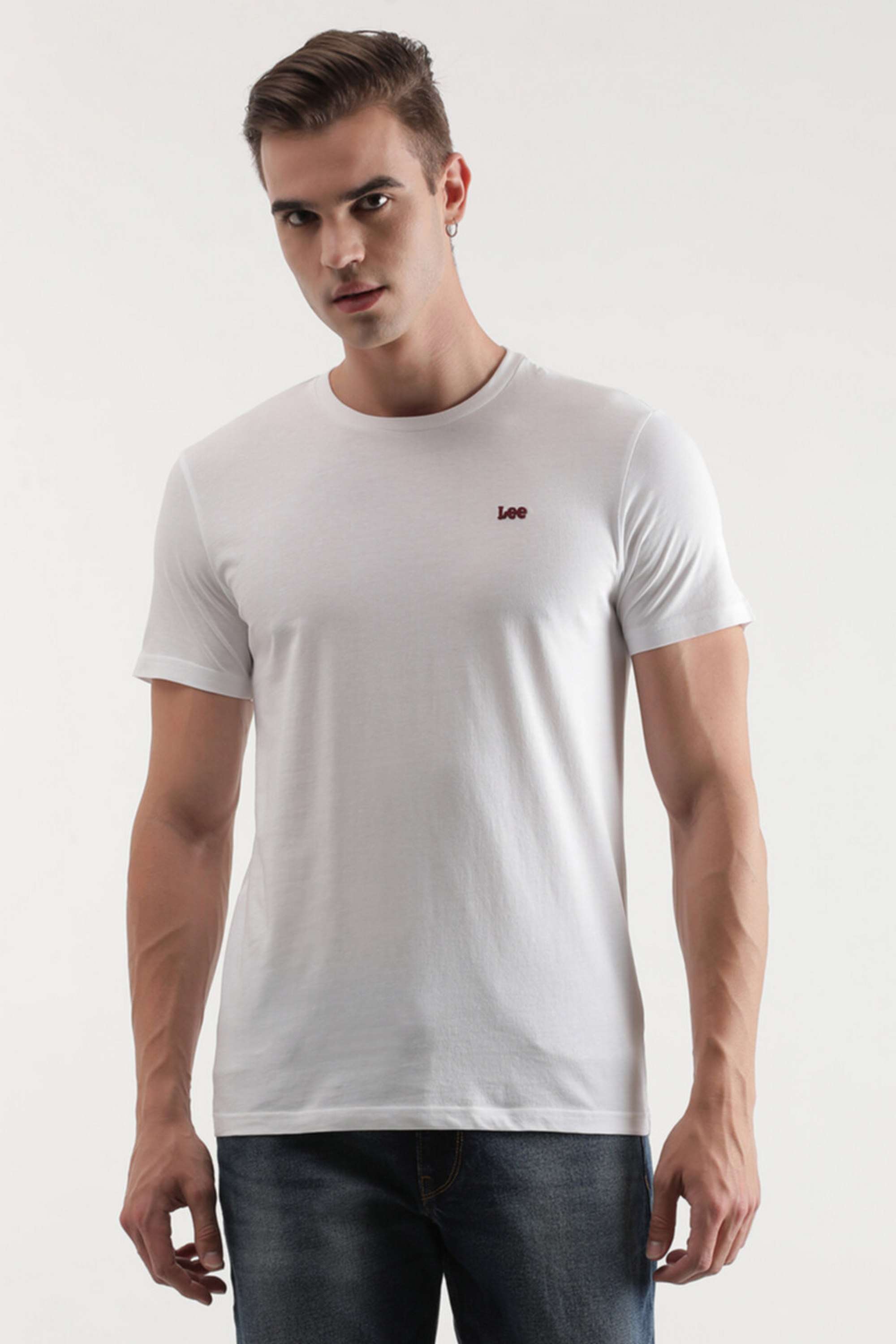 Solid-Cotton-Slim-Fit-Men-s-T-Shirt