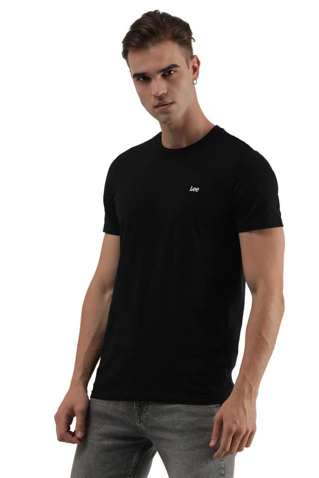 Solid-Cotton-Round-Neck-Men-s-T-Shirt