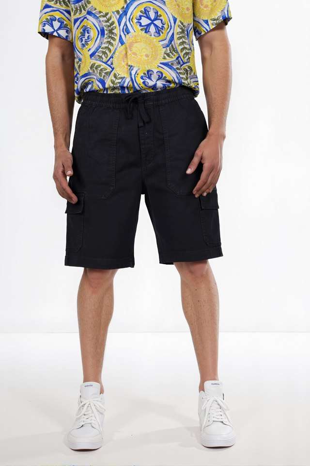 Solid-Cotton-Men-s-Shorts