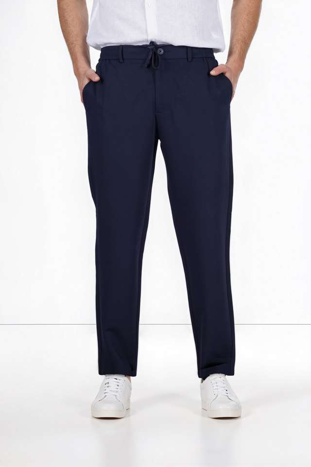 Solid-Terrylene-Rayon-Regular-Fit-Men-s-Casual-Wear-Trousers