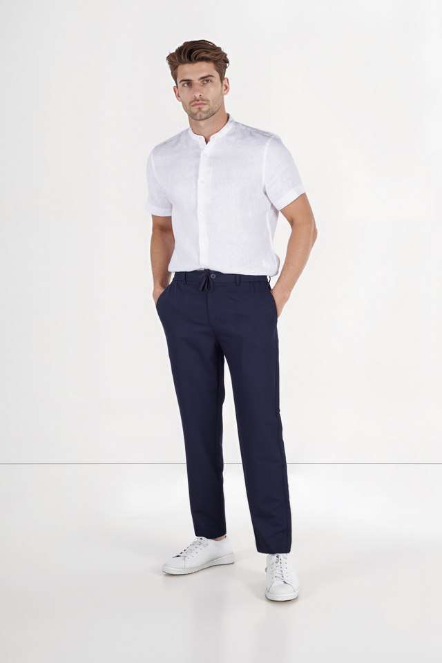 Solid-Terrylene-Rayon-Regular-Fit-Men-s-Casual-Wear-Trousers