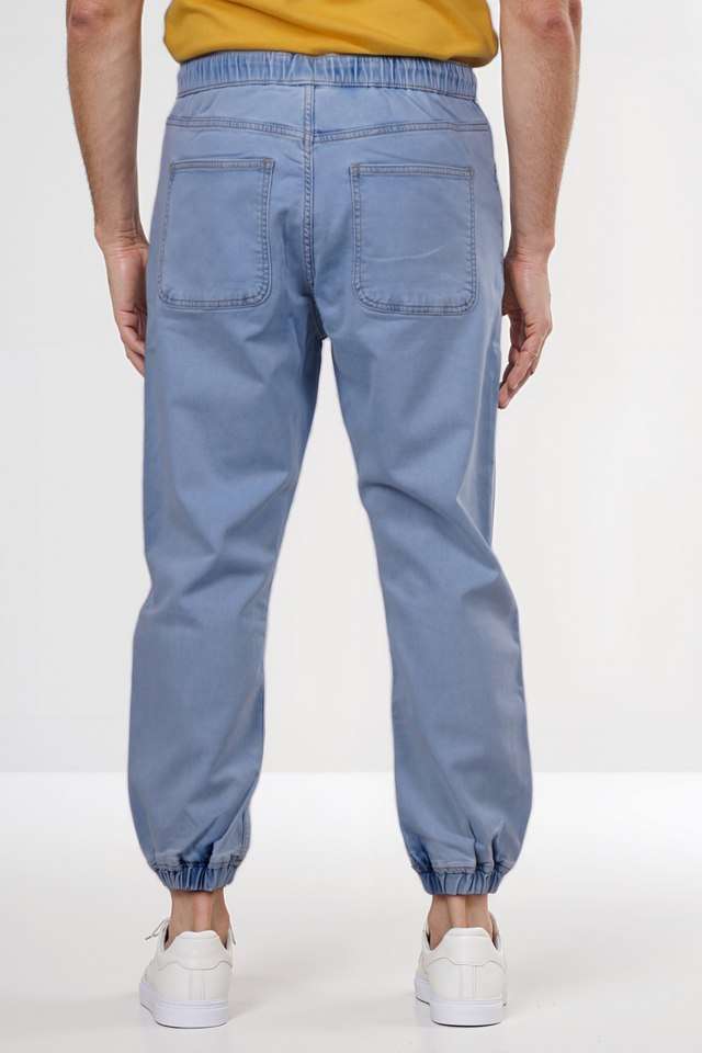 Light-Wash-Cotton-Polyester-Terry-Regular-Fit-Men-s-Jeans