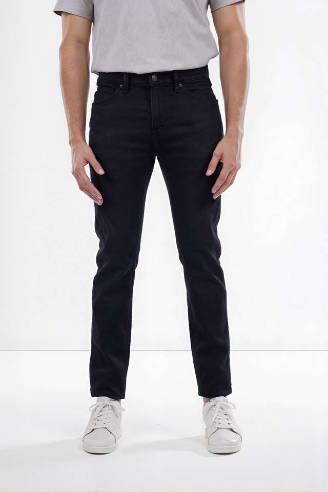 Dark-Wash-Cotton-Blend-Slim-Fit-Men-s-Jeans