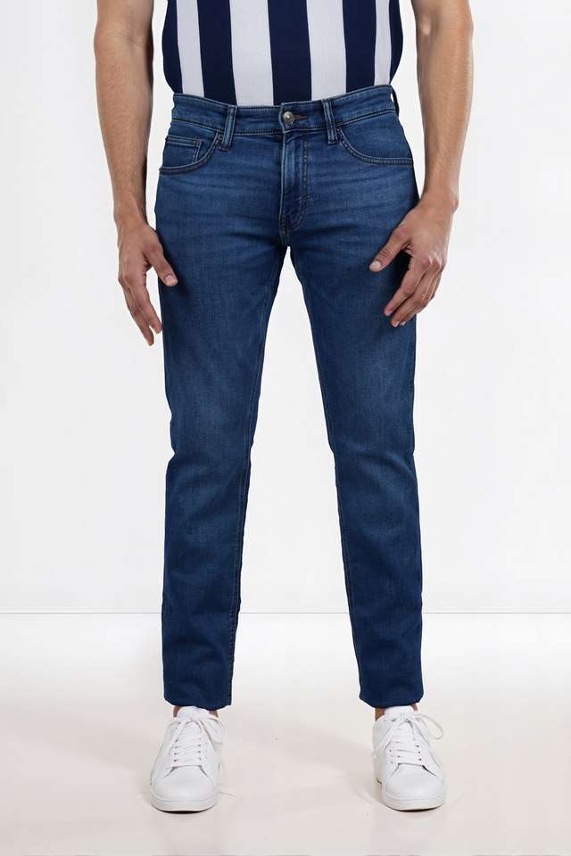 Light-Wash-Cotton-Blend-Skinny-Fit-Men-s-Jeans