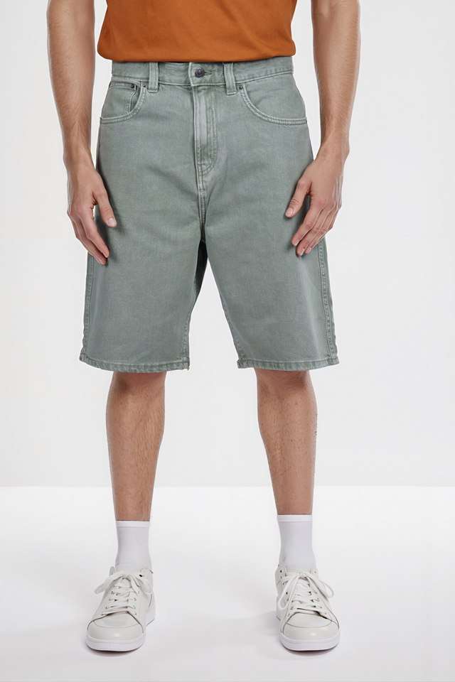 Solid-Cotton-Men-s-Shorts