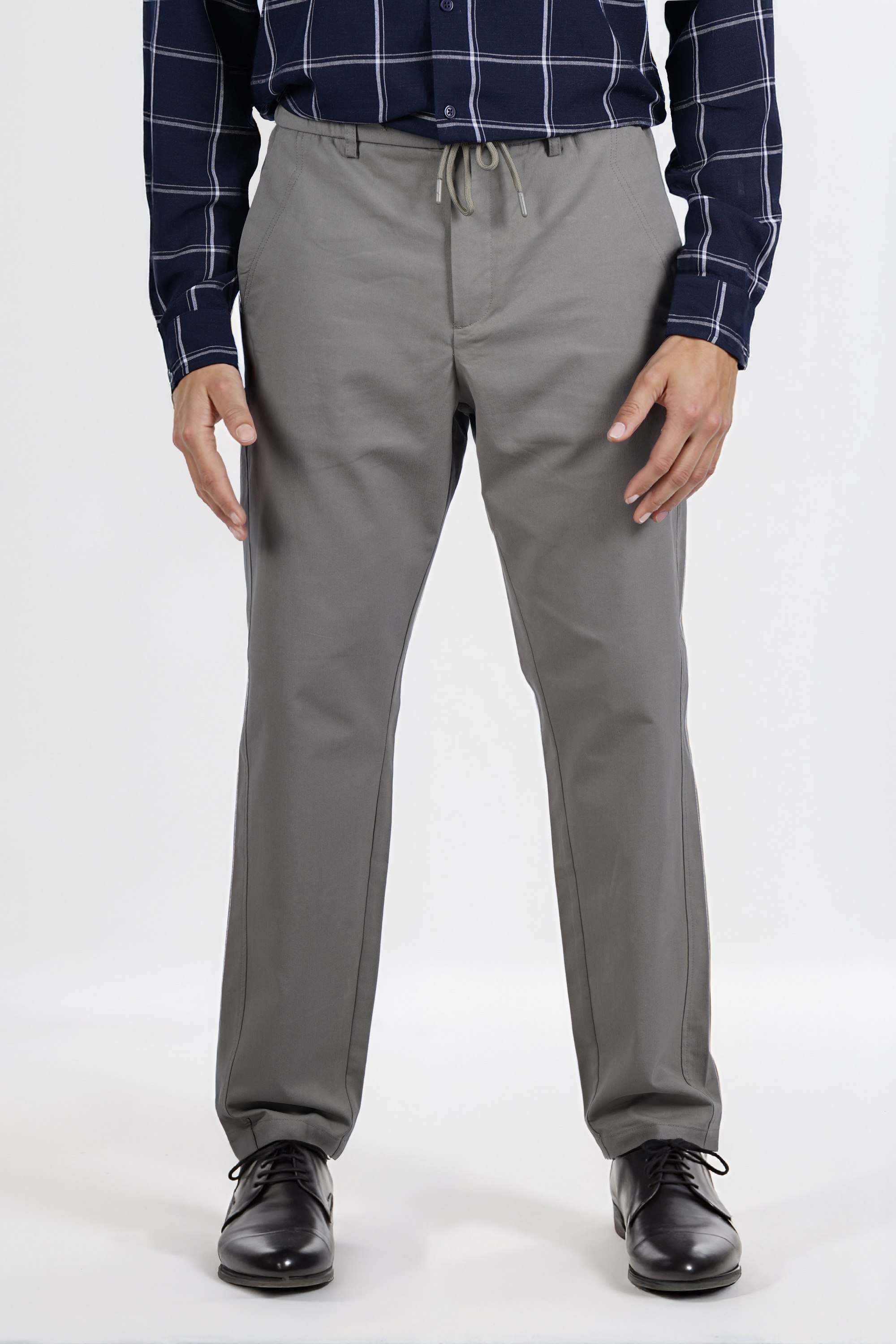 Solid-Polyester-Blend-Regular-Fit-Men-s-Casual-Wear-Trousers