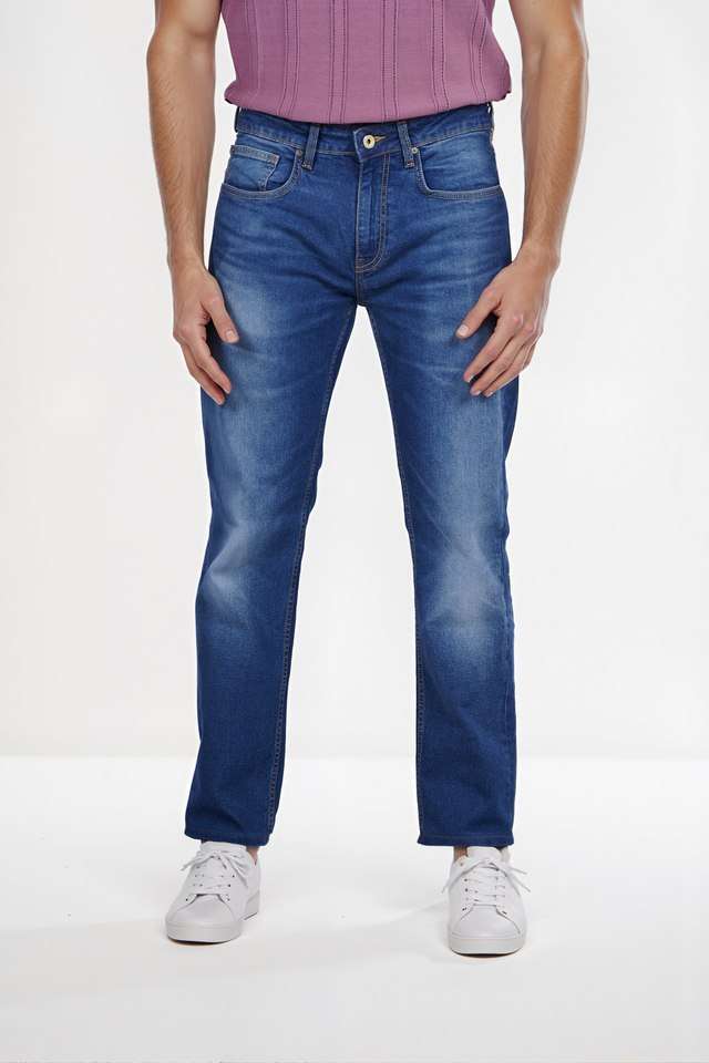 Light-Wash-Cotton-Straight-Fit-Men-s-Jeans