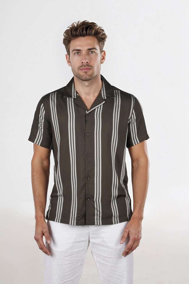 Solid-Viscose-Regular-Fit-Men-s-Casual-Wear-Shirt