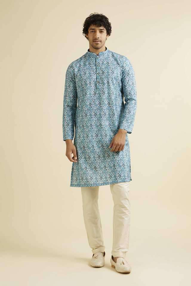 Printed-Cotton-Blend-Regular-Fit-Men-s-Kurta