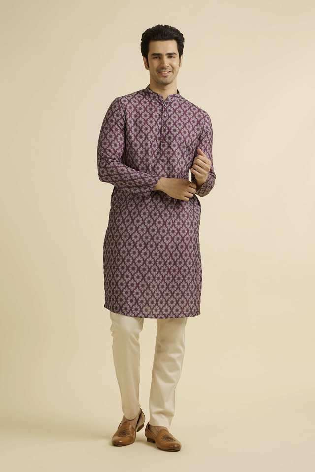 Printed-Cotton-Blend-Regular-Fit-Men-s-Kurta