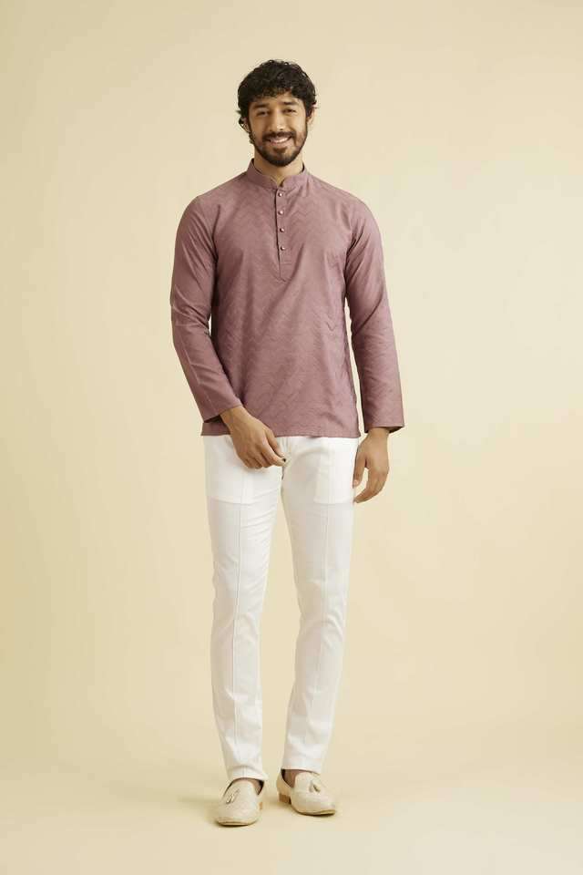 Printed-Blended-Fabric-Regular-Fit-Men-s-Short-Kurta