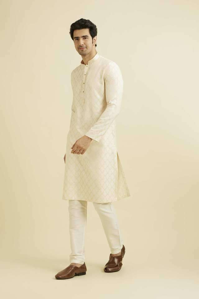 Printed-Blended-Fabric-Regular-Fit-Men-s-Kurta-Set