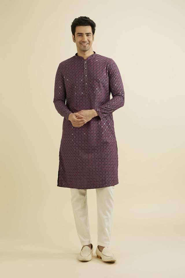 Printed-Blended-Fabric-Regular-Fit-Men-s-Kurta-Set