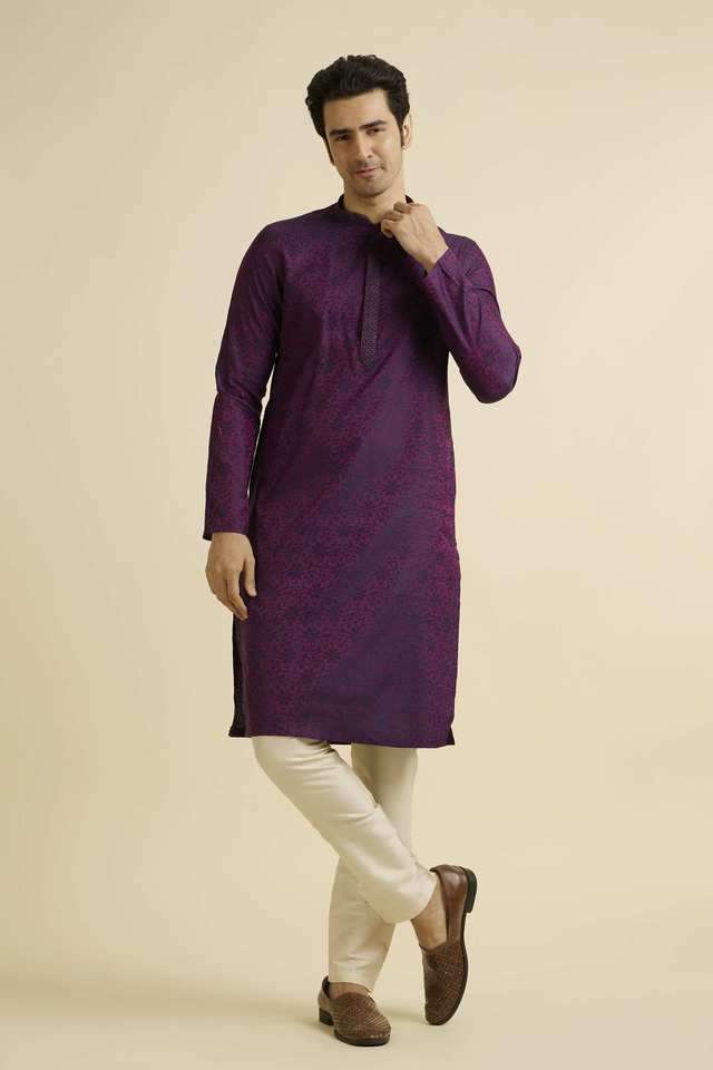 Printed-Blended-Fabric-Regular-Fit-Men-s-Kurta-Set