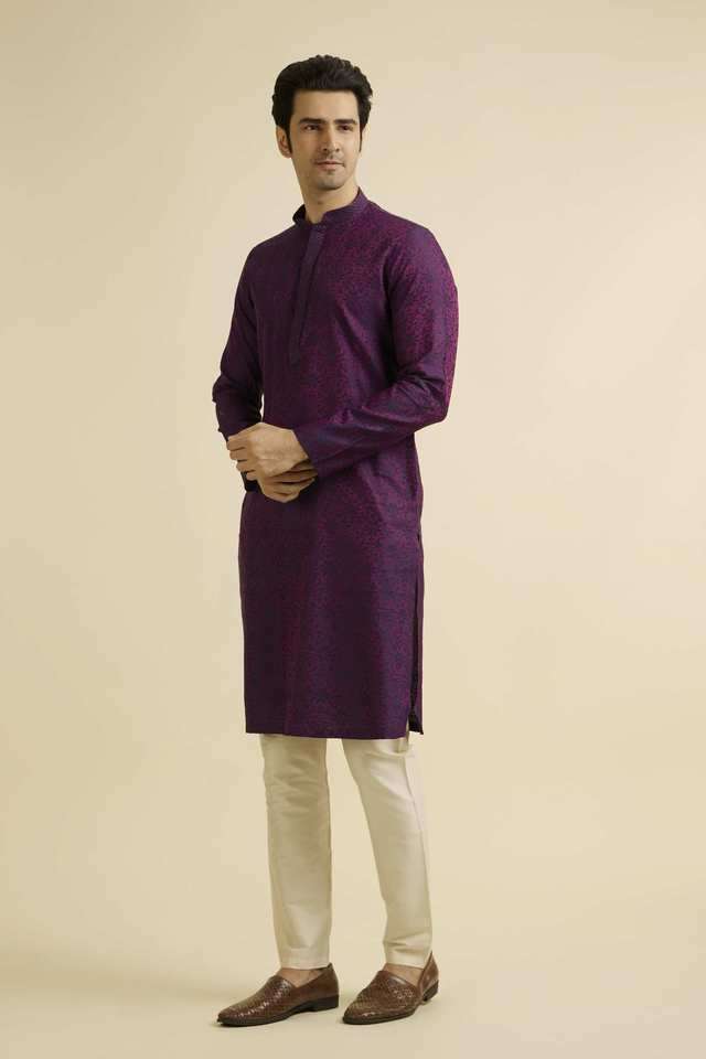 Printed-Blended-Fabric-Regular-Fit-Men-s-Kurta-Set