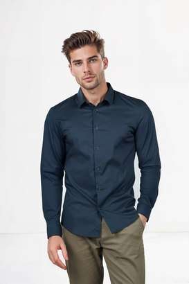 Solid-Cotton-Slim-Fit-Men-s-Casual-Shirt