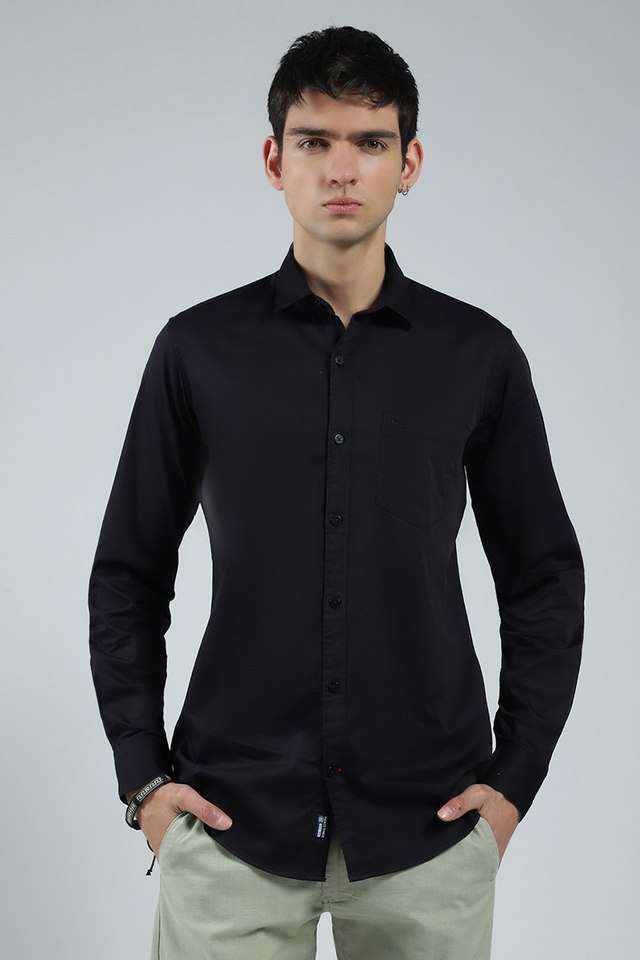 Solid-Cotton-Slim-Fit-Men-s-Casual-Wear-Shirt