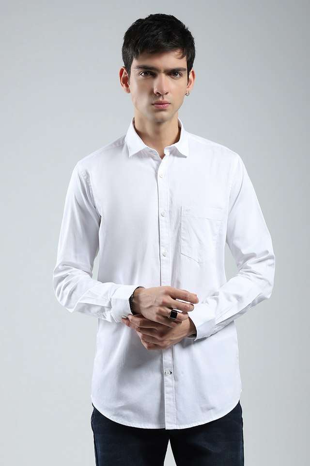 Solid-Cotton-Slim-Fit-Men-s-Casual-Wear-Shirt