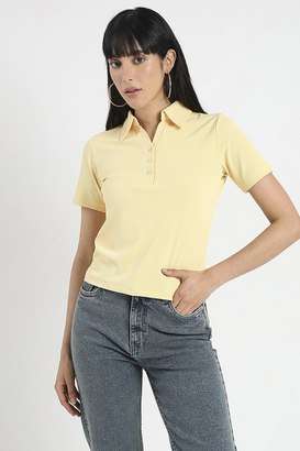 Solid-Polyester-Relaxed-Fit-Women-s-Top