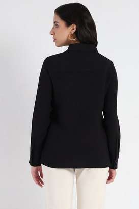 Solid-Rayon-Relaxed-Fit-Women-s-Shirt