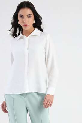 Solid-Rayon-Relaxed-Fit-Women-s-Shirt