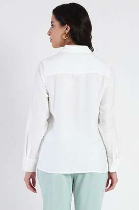 Solid-Rayon-Relaxed-Fit-Women-s-Shirt