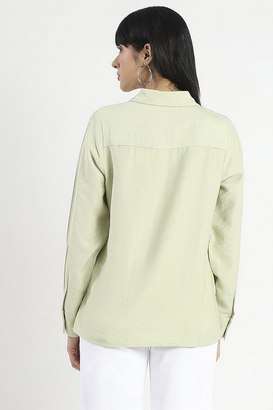 Solid-Rayon-Relaxed-Fit-Women-s-Shirt