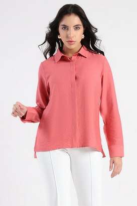 Solid-Rayon-Relaxed-Fit-Women-s-Shirt