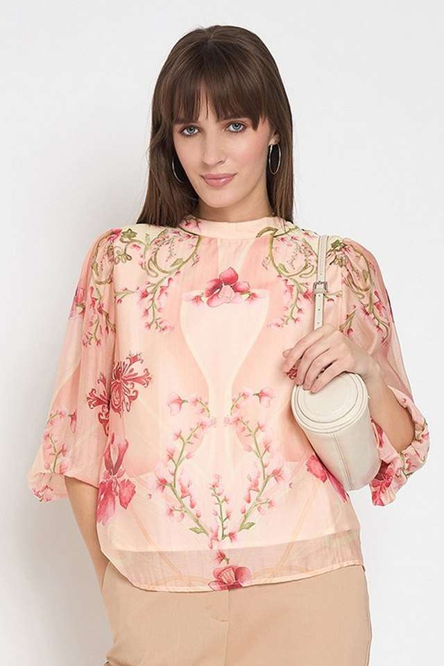 Floral-Cotton-Round-Neck-Women-s-Top