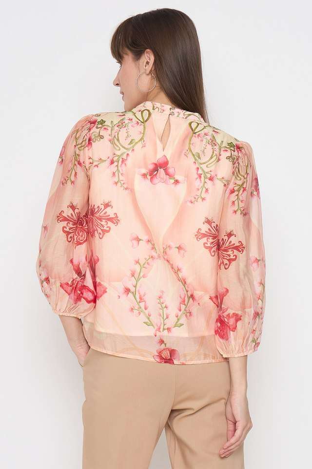 Floral-Cotton-Round-Neck-Women-s-Top