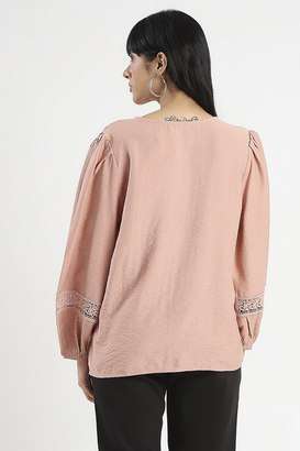 Solid-Rayon-Relaxed-Fit-Women-s-Top