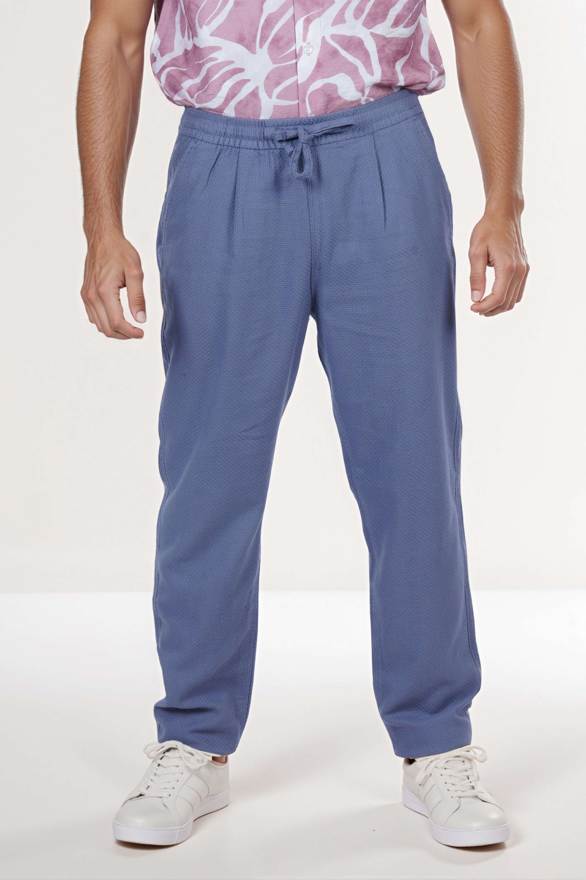 Solid-Cotton-Straight-Fit-Men-s-Casual-Trousers