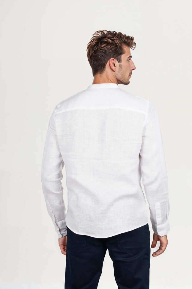 Solid-Linen-Regular-Fit-Men-s-Casual-Wear-Shirt