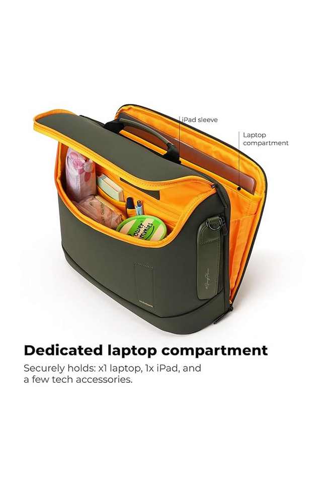 Buy Mokobara green The Transit Briefcase Home Grown Sunray