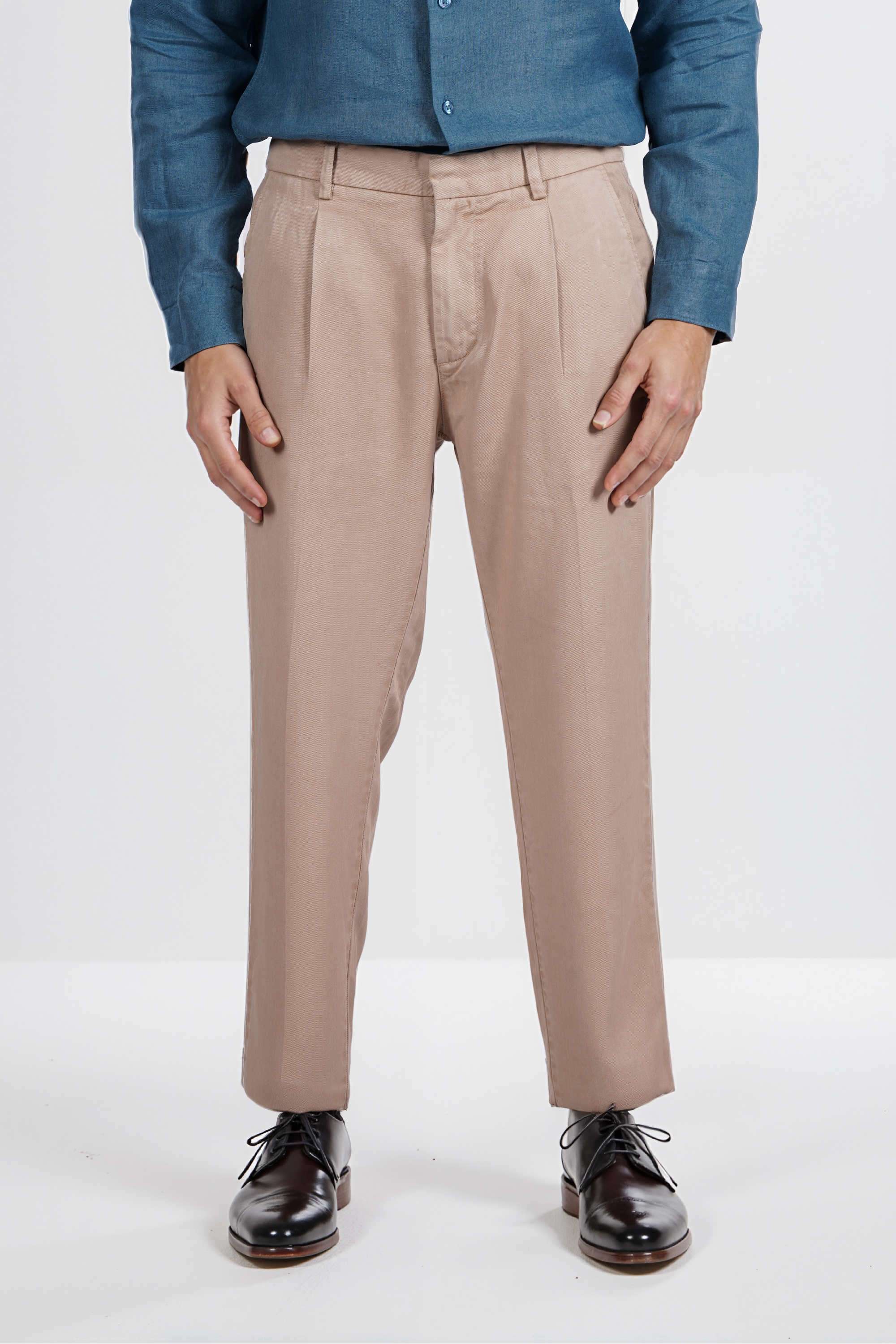 Solid-Tencel-Straight-Fit-Men-s-Casual-Wear-Trousers