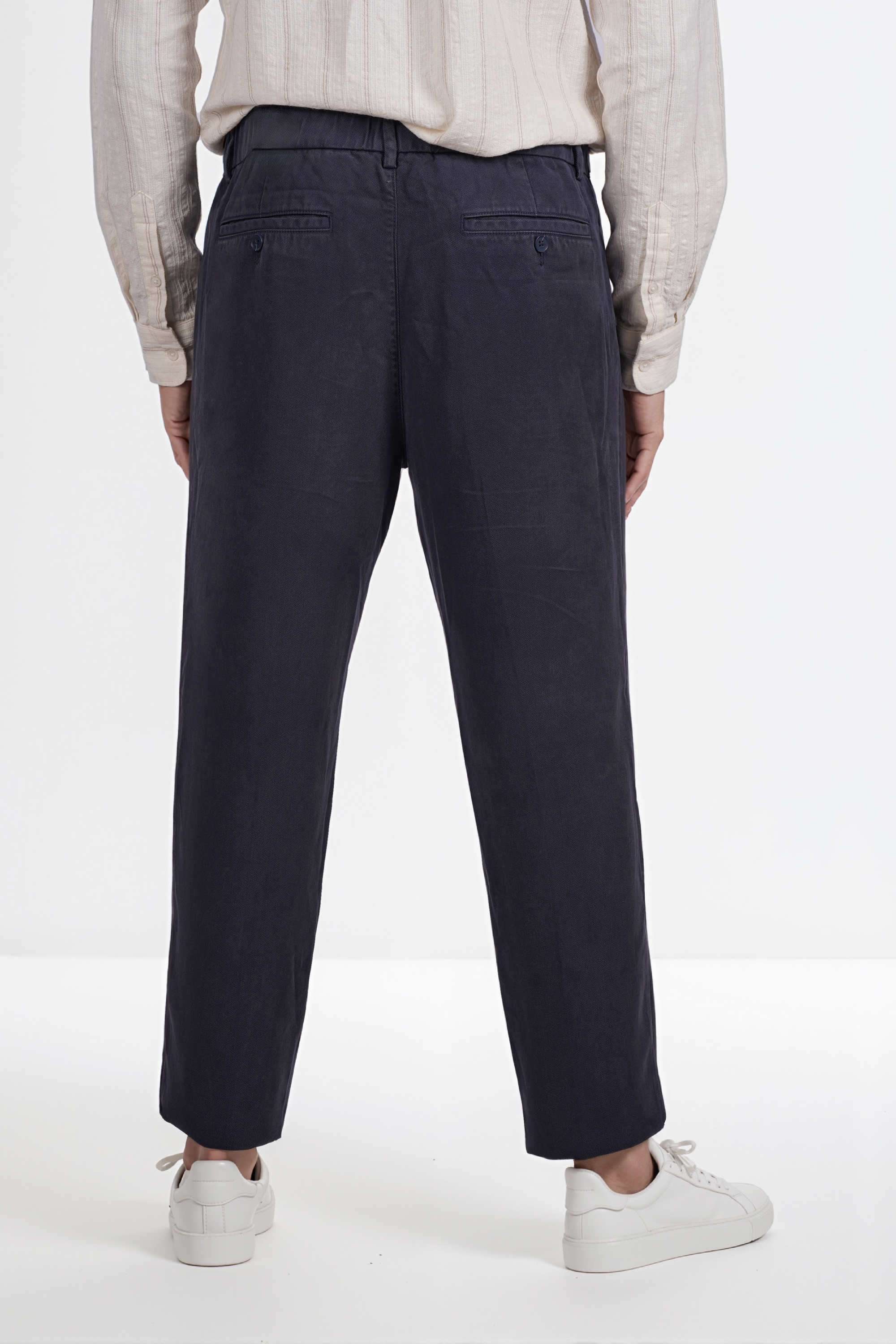 Solid-Tencel-Straight-Fit-Men-s-Casual-Wear-Trousers
