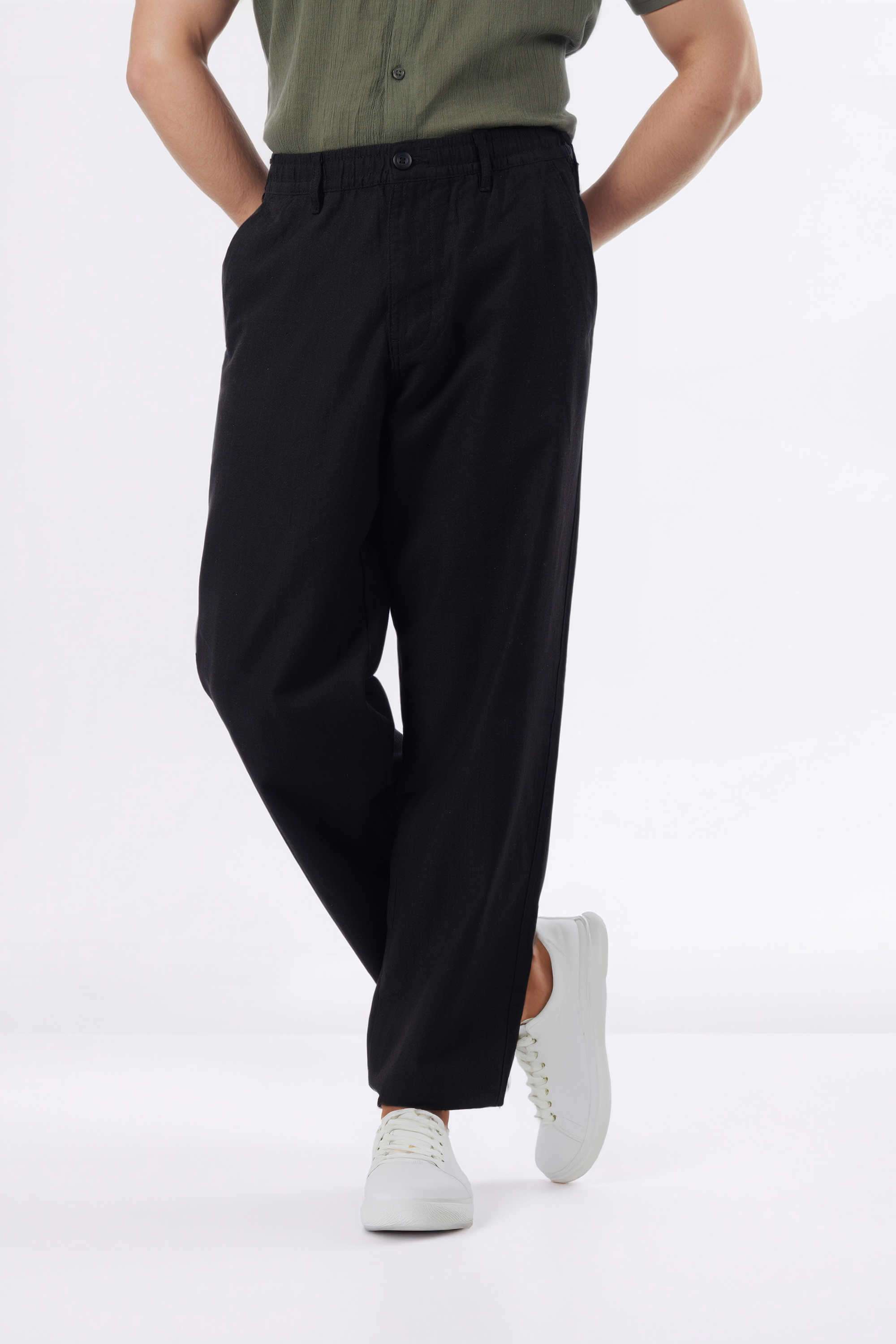Solid-Cotton-Straight-Fit-Men-s-Casual-Wear-Trousers