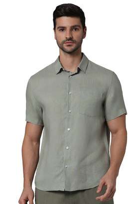 Solid-Linen-Regular-Fit-Men-s-Casual-Shirt