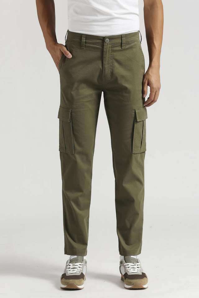 Solid-Cotton-Stretch-Regular-Fit-Men-s-Casual-Wear-Trousers