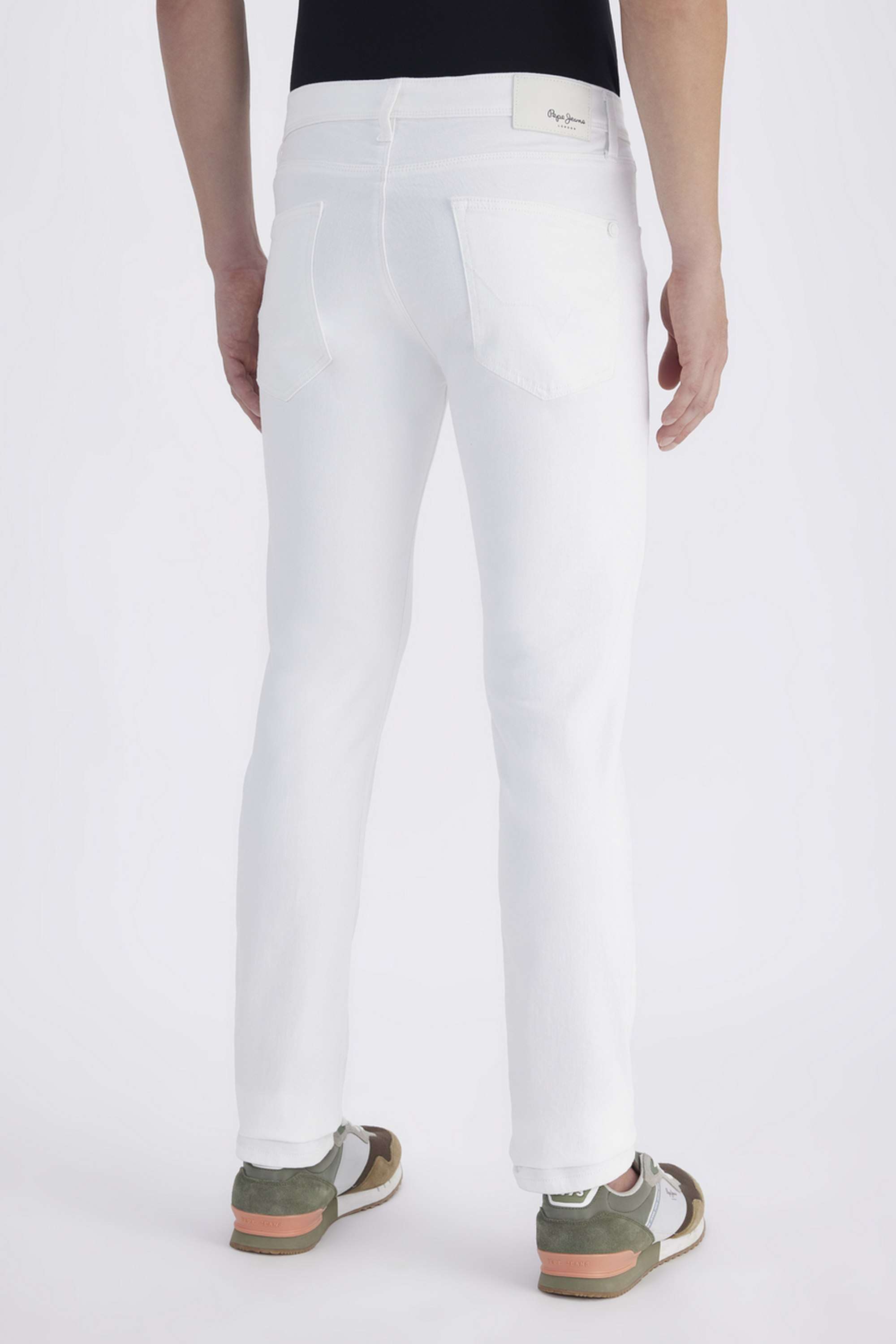 Light-Wash-Polyester-Cotton-Slim-Fit-Men-s-Jeans